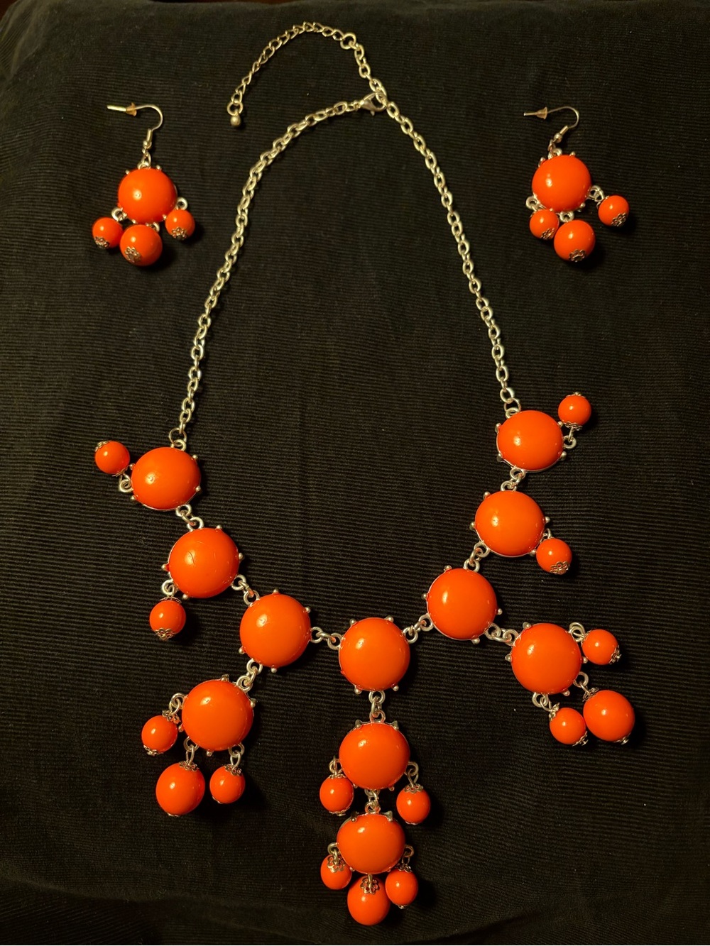 Colorful Bubble Adjustable Necklace With Matching Earrings
